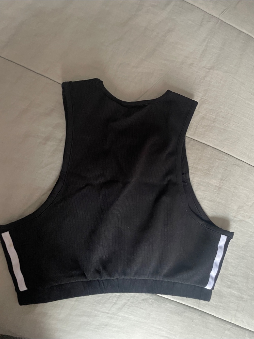 adidas Black Ribbed Tank - Picture 4 of 7